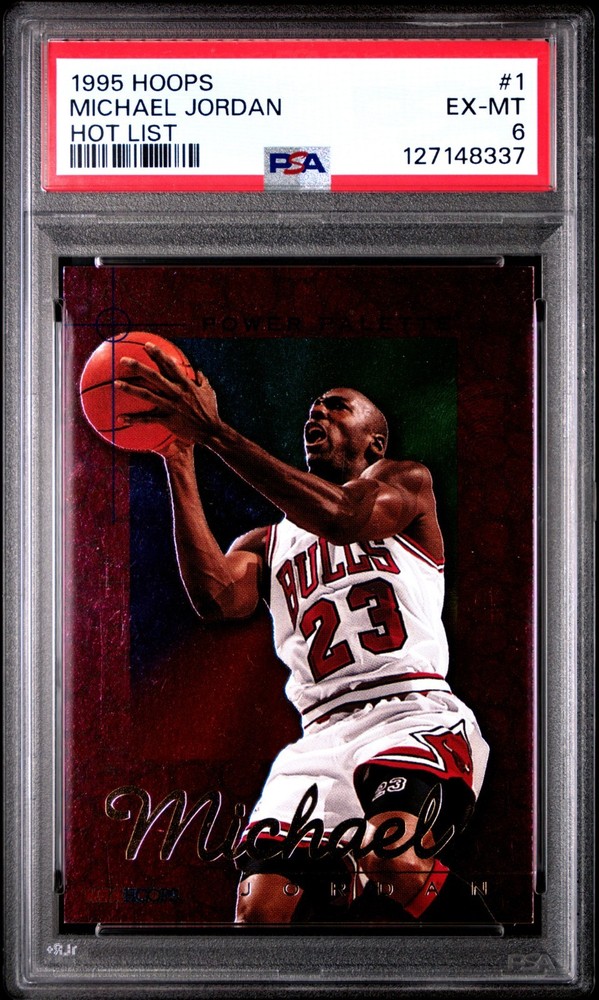 1995-96 HOOPS MICHAEL JORDAN POWER PALETTE #1 Bulls PSA 6  *PSA LABEL ERROR*