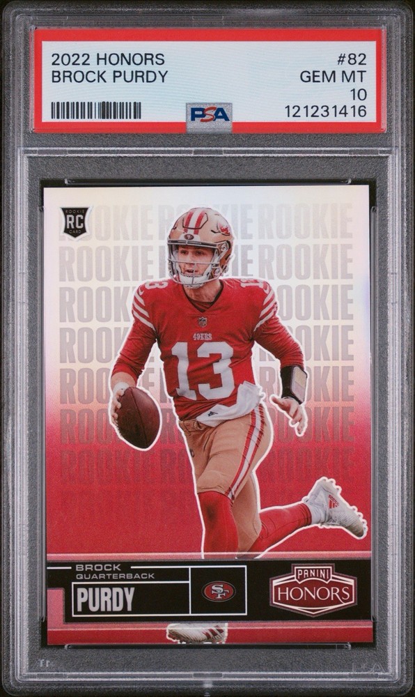 2022 PANINI HONORS #82 BROCK PURDY /75 (RC) PSA 10 GEM MT 49ERS