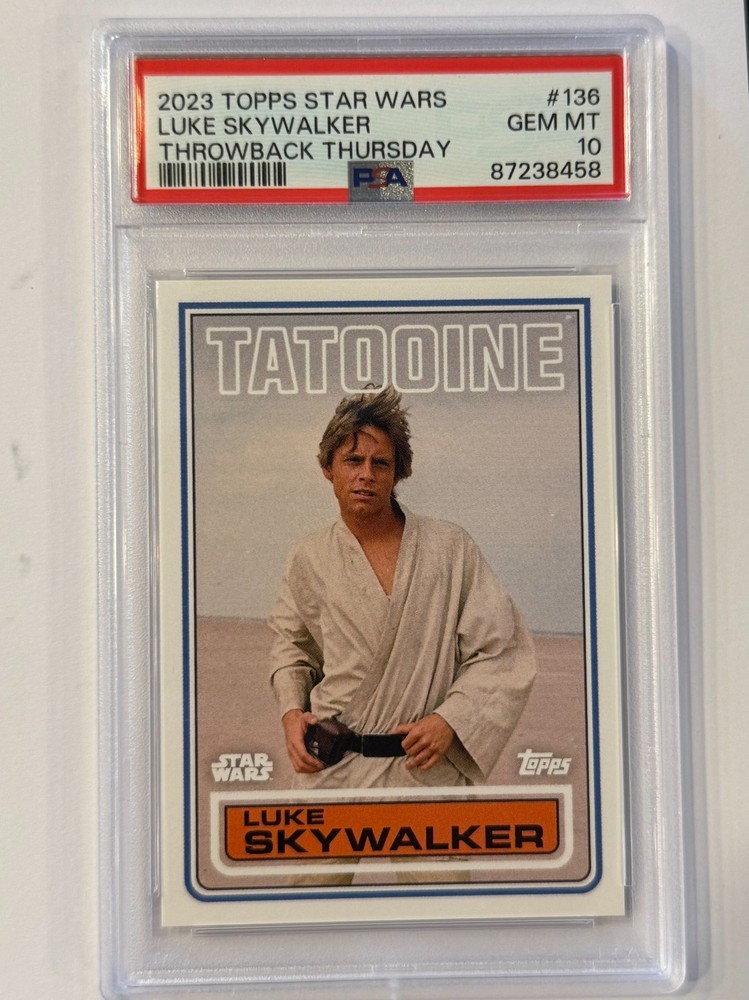 2023 Topps Star Wars Luke Skywalker Throwback Thursday Star Wars #136 PSA 10