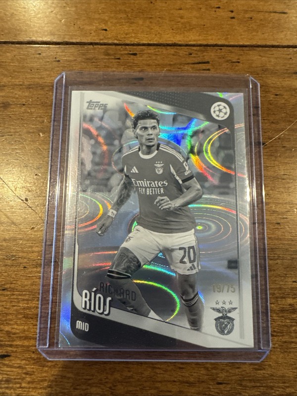 2025-26 Topps UCC Richard Rios #16 Black & White Raindrops 19/75 view 2