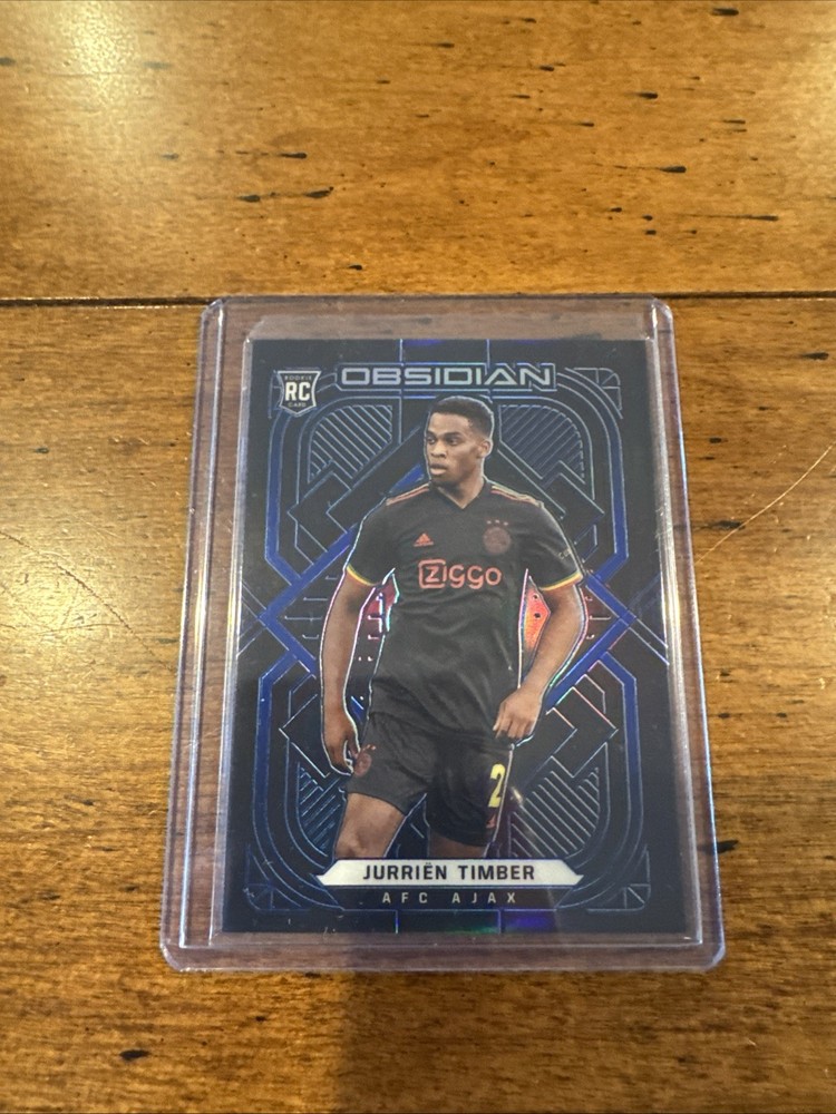 2021-22 Panini Obsidian Jurrien Timber Electric Etch Blue RC 11/20 view 1