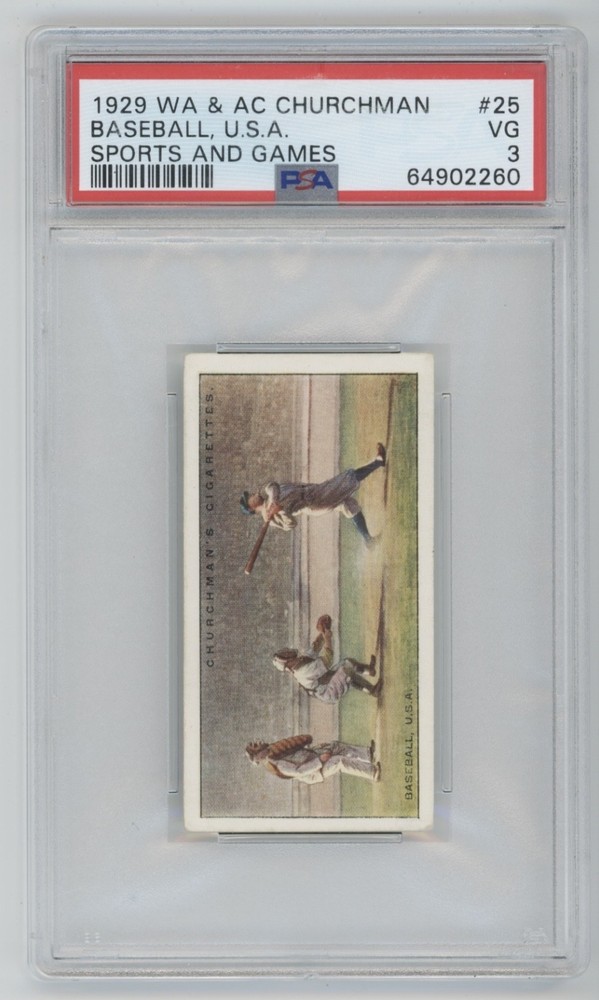 1929 Churchman Babe Ruth #25 PSA 3 Sports & Games in Many Lands Yankee Babe Ruth