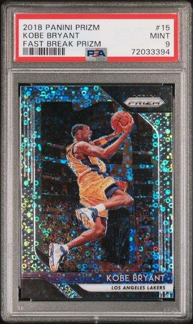 Kobe Bryant 2018-19 Panini Prizm #15 Fast Break SP PSA 9 Mint Legend Lakers HOF