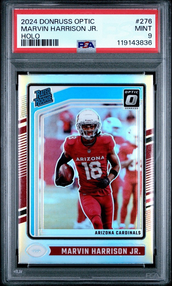 2024 PANINI DONRUSS OPTIC HOLO #276 MARVIN HARRISON JR ROOKIE RC PSA 9