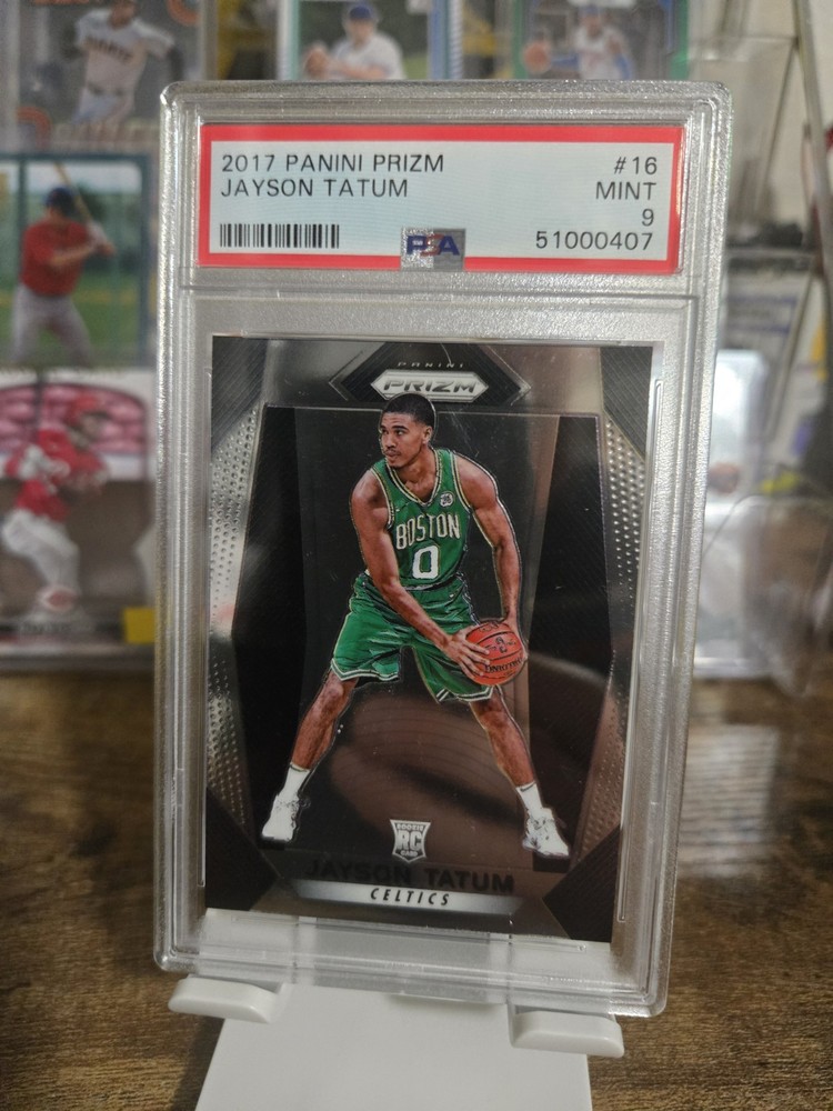 JAYSON TATUM ROOKIE 2017-18 PANINI PRIZM #16 PSA 9 MINT CELTICS RC view 1