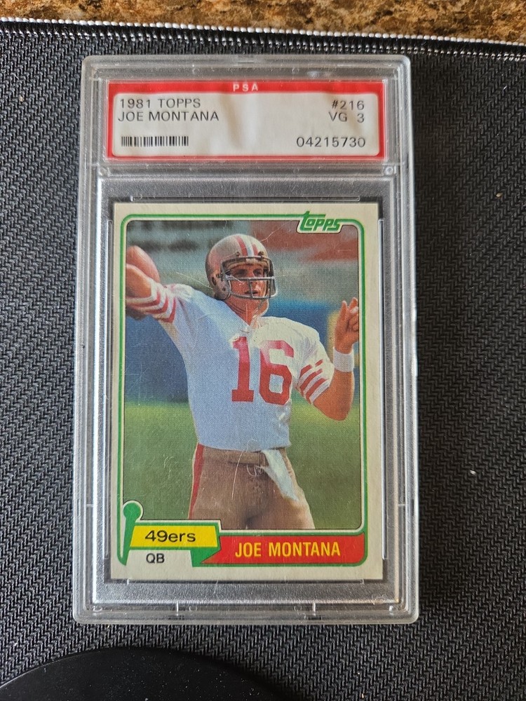 PSA 3 1981 TOPPS JOE MONTANA #216 RC 49ers ROOKIE PSA 3