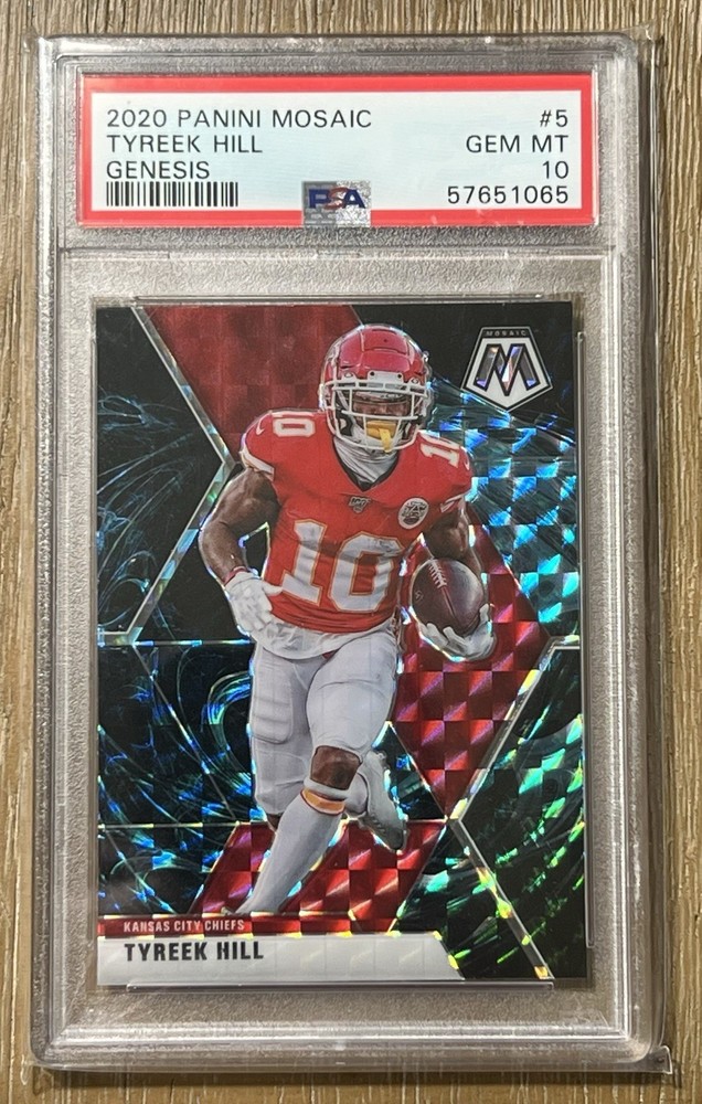 2020 Panini Mosaic Tyreek Hill Genesis Prizm SSP Chiefs #5 PSA 10