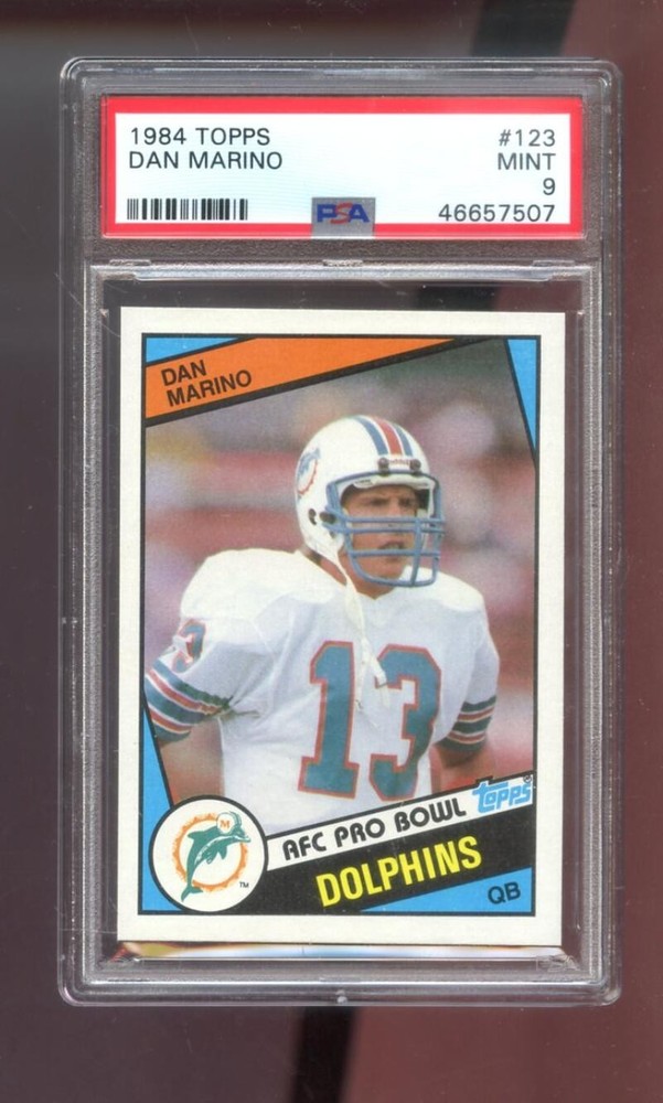 1984 Topps #123 Dan Marino RC ROOKIE RC MINT PSA 9 Graded NFL Football Card