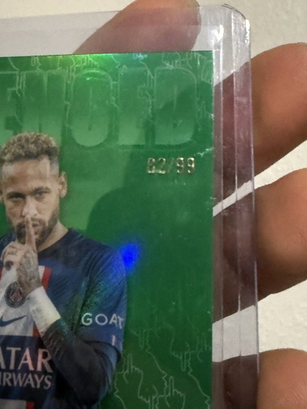 2025-26 Topps UEFA Chrome Soccer Neymar Jr. Silenced /99 Green view 2