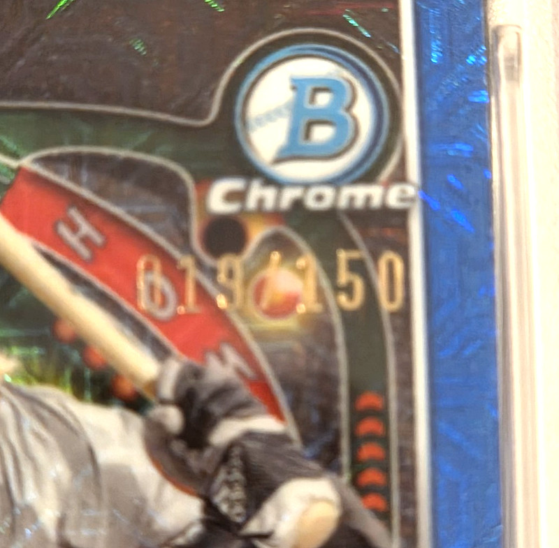 JACKSON HOLLIDAY 2024 Bowman Chrome M.B. {POWER UP BLUE /150} Rookie RC; *PSA 9* view 2