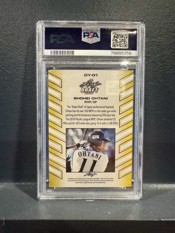 2018 LEAF OHTANI DRAFT YEAR #DY-01 SHOHEI OHTANI ROOKIE RC PSA 10 view 2
