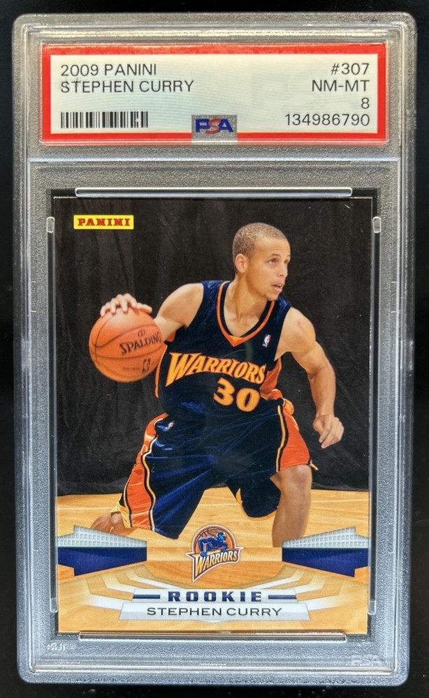 2009-10 Panini Stephen Curry Rookie RC #307 Warriors PSA 8