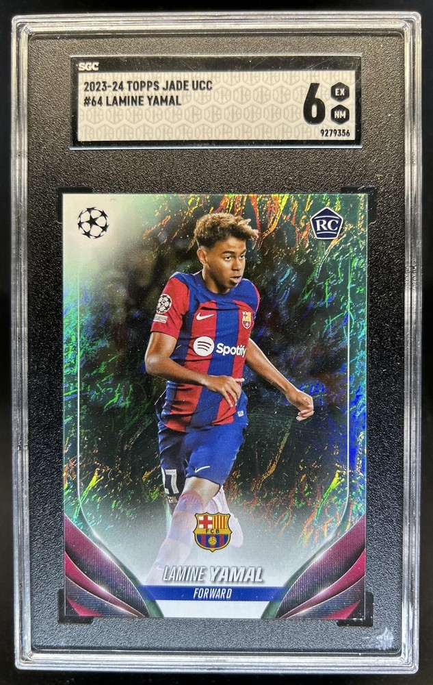 2023-24 Topps UEFA Jade Edition Lamine Yamal RC Rookie #64 Barcelona SGC 6