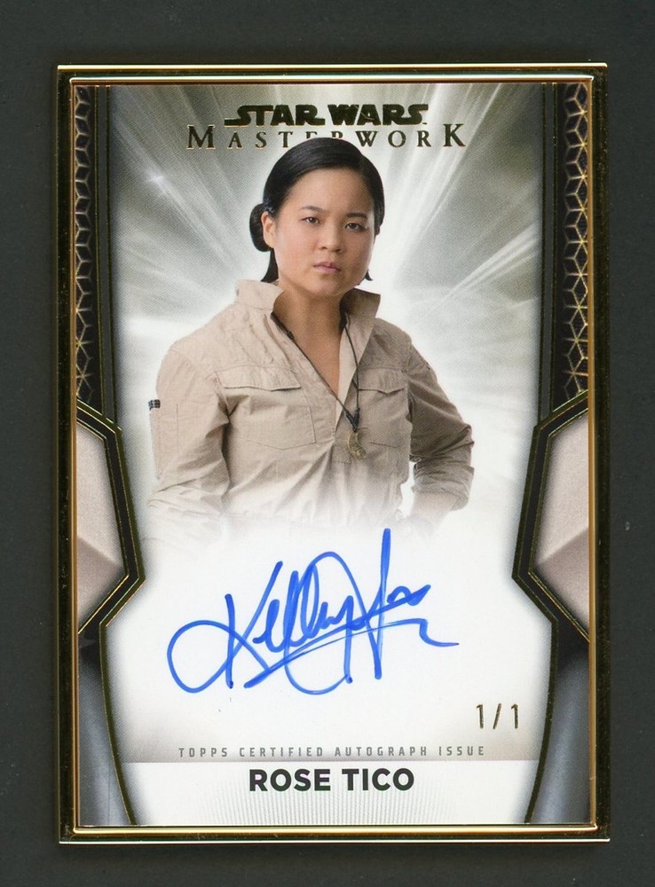2025 Star Wars Masterwork Kelly Marie Tran Rose Tico Auto Gold-Framed #1/1