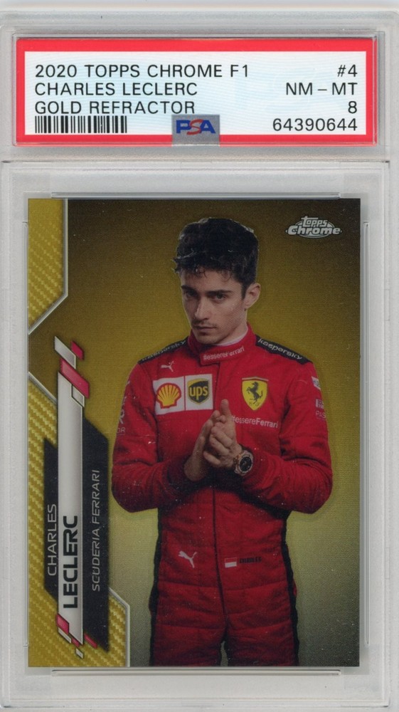 Charles Leclerc 2020 Topps Chrome Formula 1 Gold /50 PSA 8 #4 F1 Rookie RC