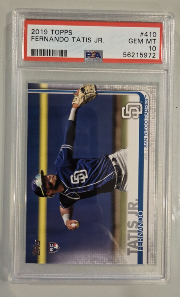 2019 Topps Fernando Tatis Jr. San Diego Padres RC Rookie #410 PSA 10 GEM MINT