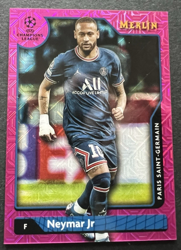 Neymar Jr 2021-22 Topps Merlin Uefa Club Competitions Pink #192/275