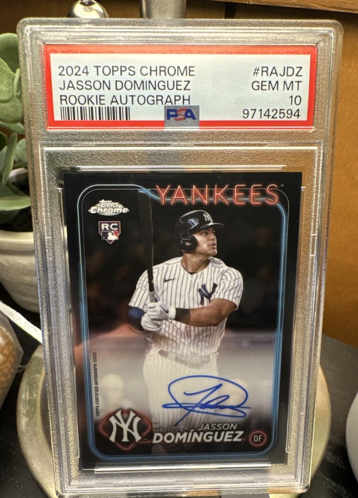2024 Topps Chrome Jasson Dominguez Rookie AUTO RC PSA 10 Gem Mint