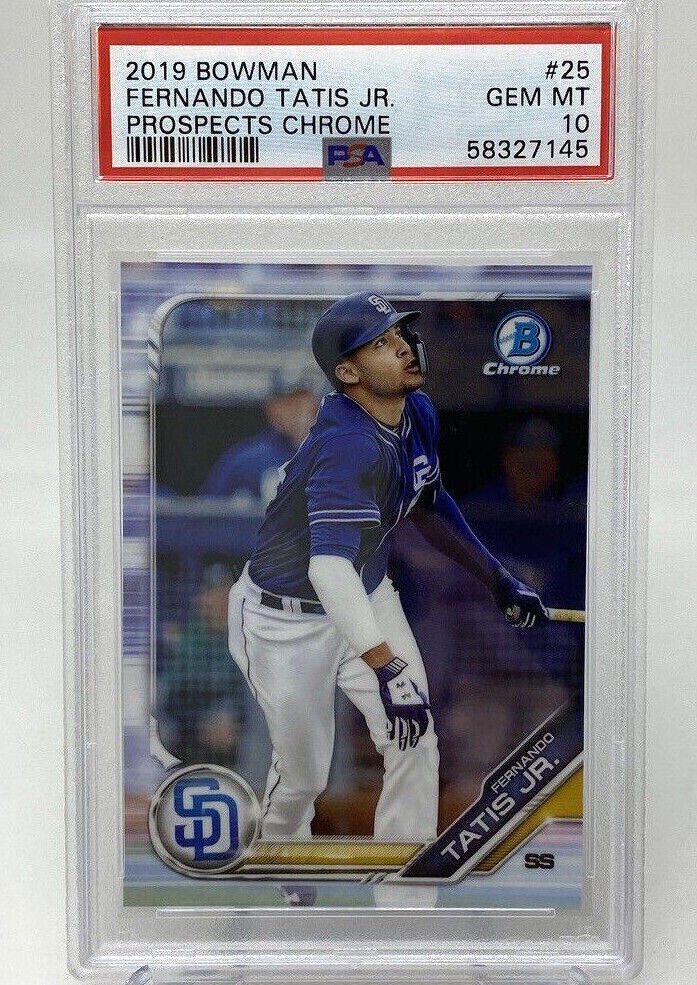 2019 Bowman Chrome #25 Fernando Tatis Jr. Rookie Card - PSA 10