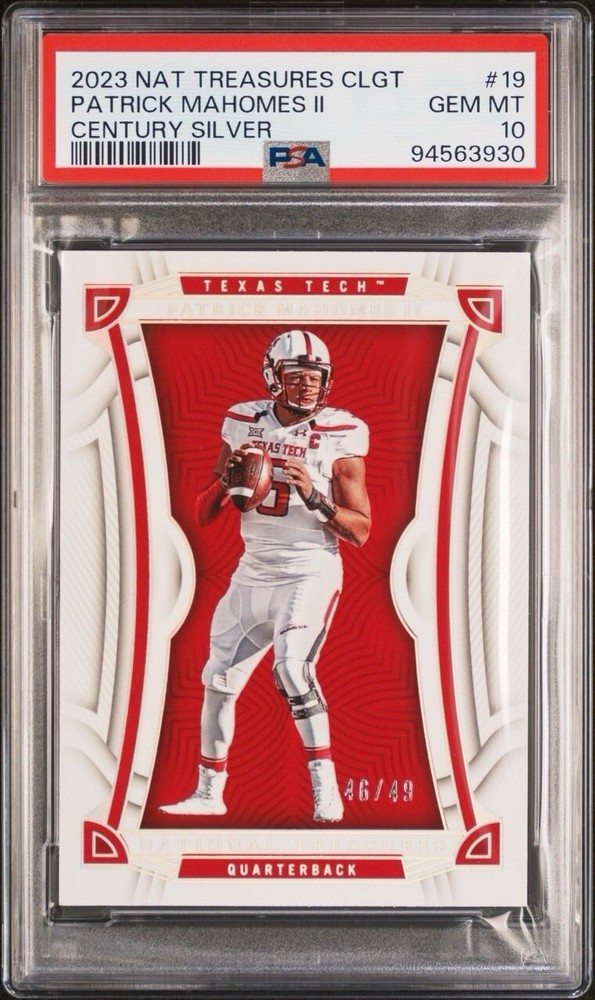 2023 National Treasures Collegiate Patrick Mahomes Century Silver POP 1 💎PSA 10