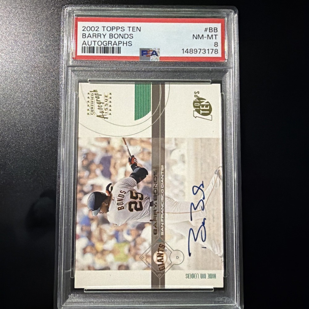 2002 Topps Ten - Autograph Barry Bonds #TTA-BB (AU)