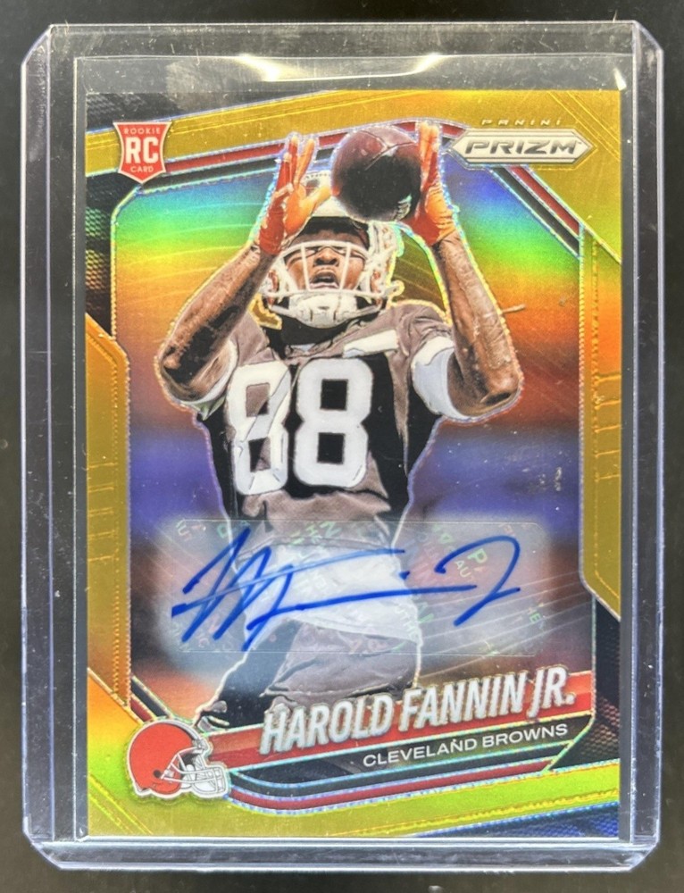 2025 Panini Prizm Harold Fannin Jr. Auto Autograph RC Gold #01/10 Browns Rookie