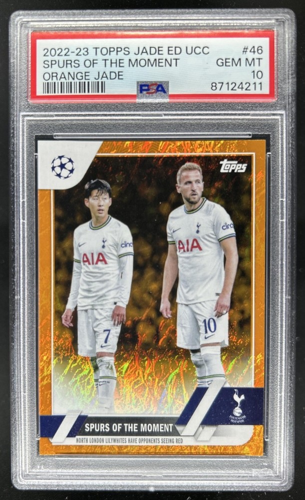 2022-23 Topps UEFA Spurs of the Moment Orange Foil #/25 Tottenham PSA 10