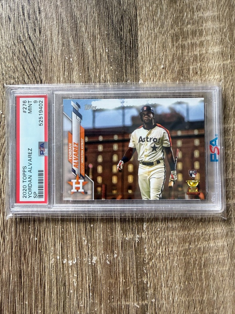 2020 Topps Yordan Alvarez Rookie Card RC SP Image Variation #276 PSA 9