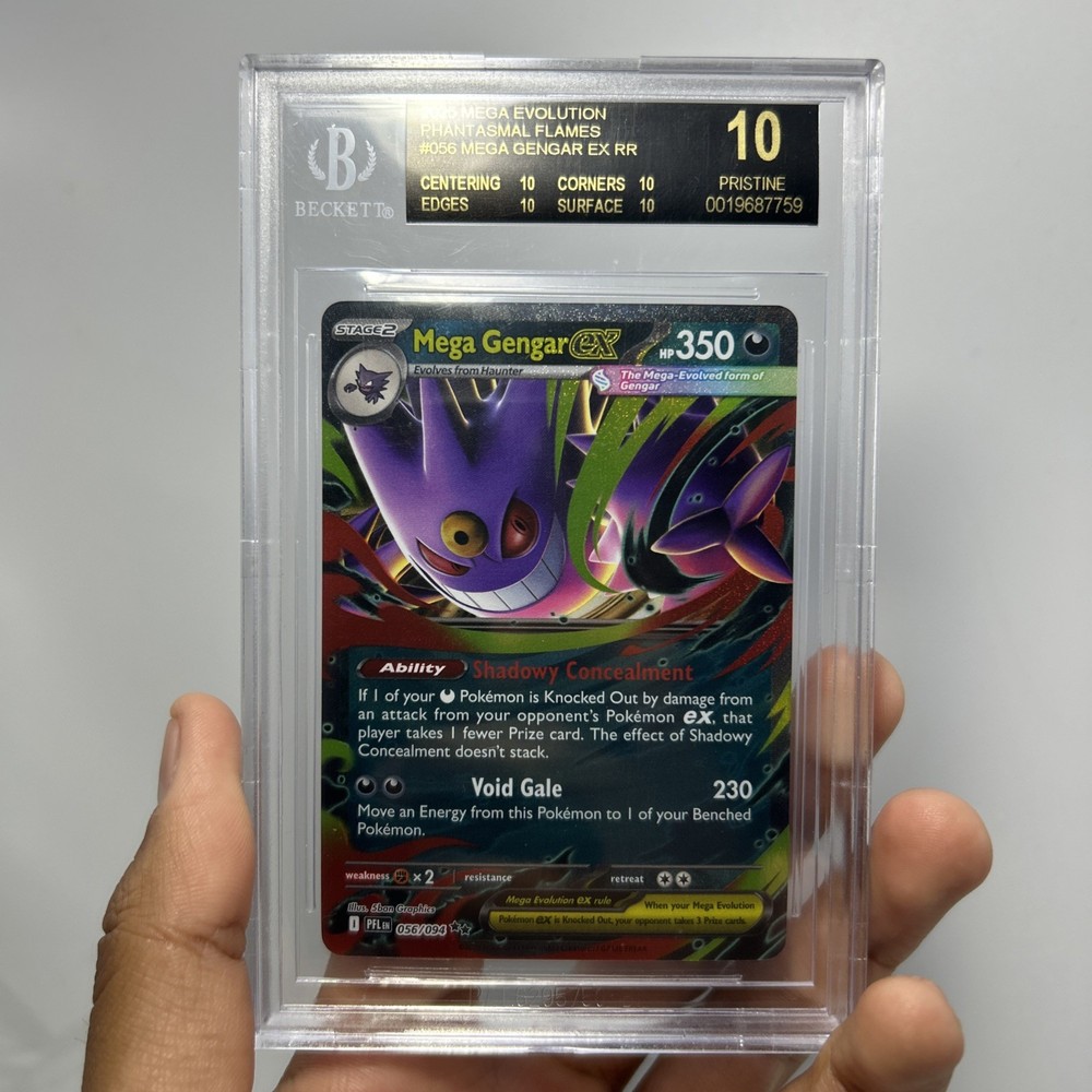 PERFECT BGS 10 BLACK LABEL Mega Gengar ex English Phantasmal Flames Pop 5