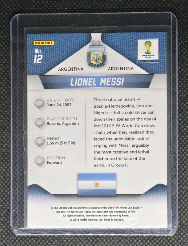 2014 LIONEL MESSI #12 Panini Prizm World Cup ARGENTINA view 2