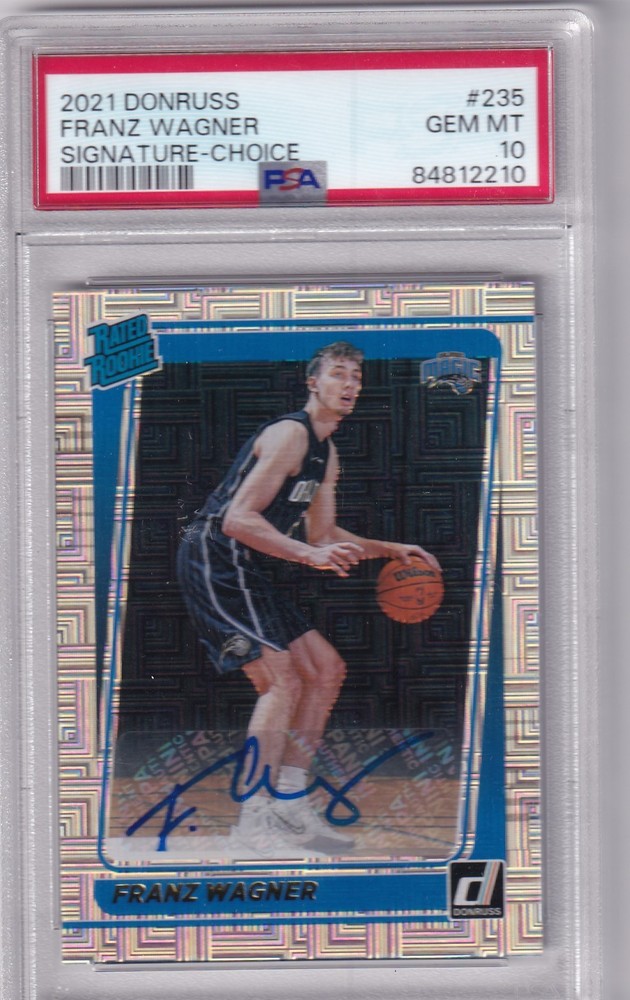 2021-22 Panini Donruss Choice Basketball Franz Wagner Rated Rookie Auto PSA 10