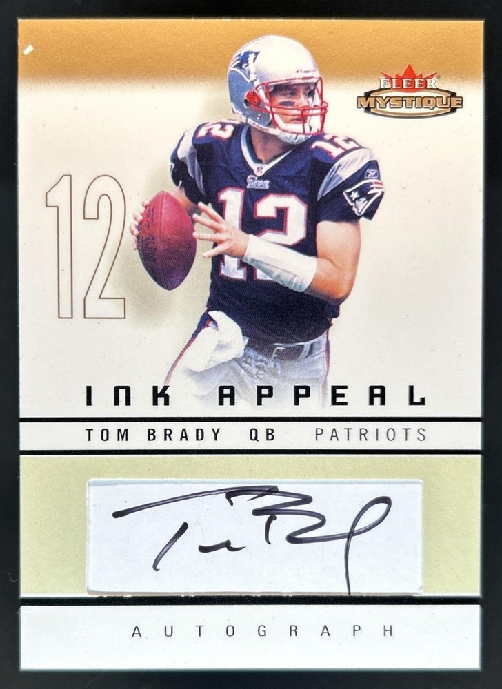 2003 Fleer Mystique Tom Brady Ink Appeal Auto Autograph #/75 Patriots