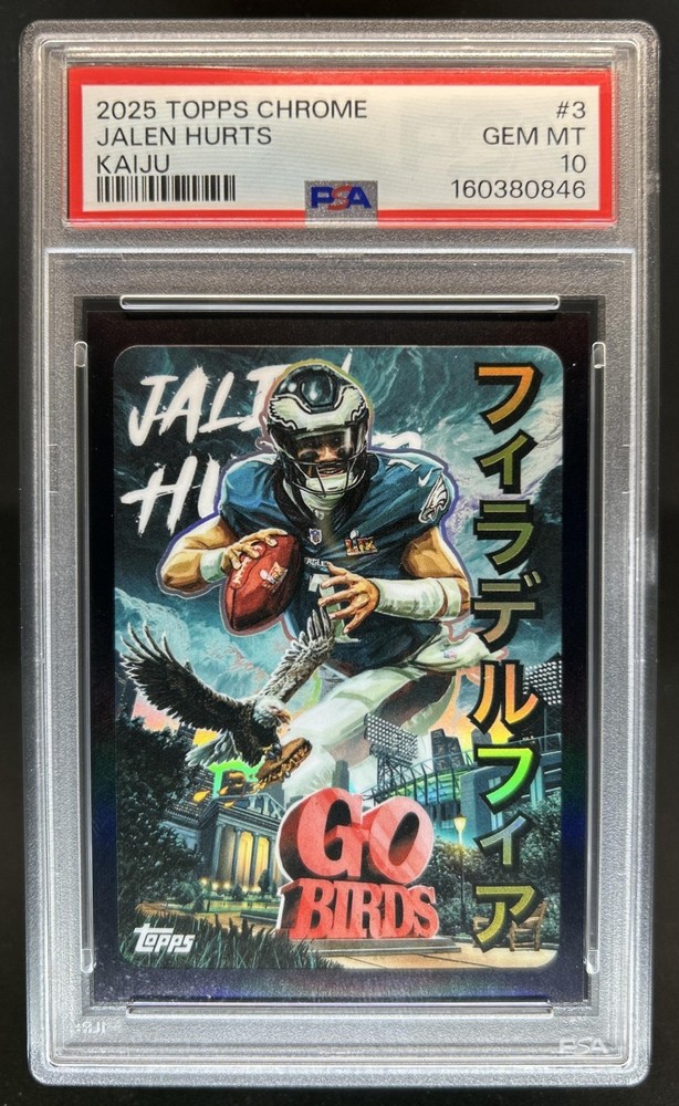 2025 Topps Chrome Jalen Hurts Kaiju SSP #KAI-3 Eagles PSA 10 GEM MINT