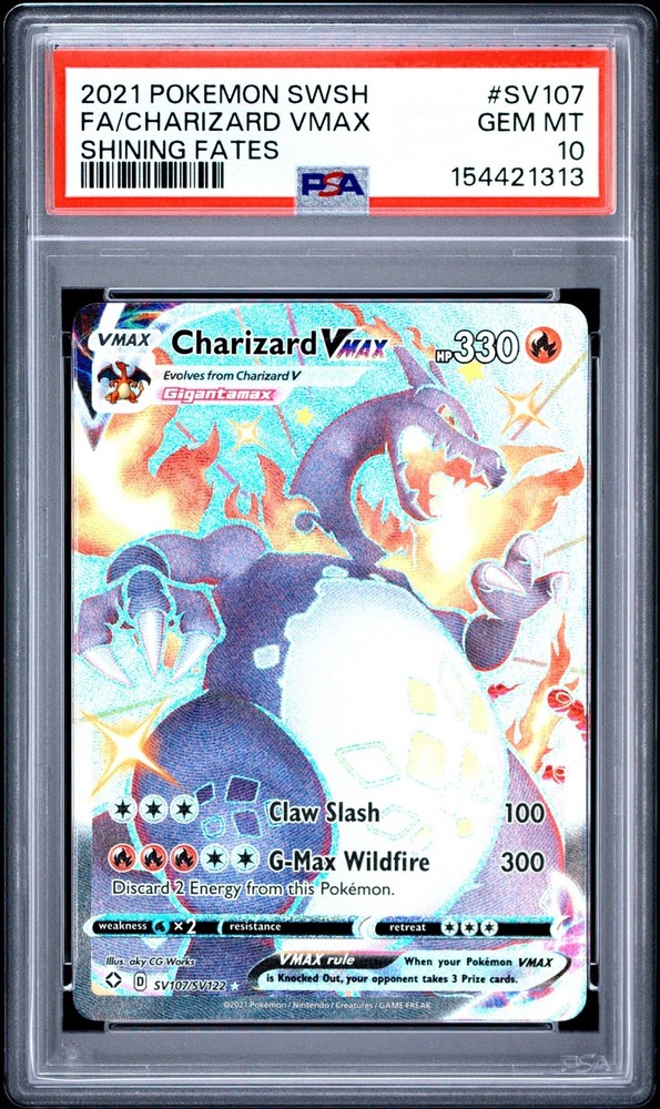 Pokemon SW&SH Shining Fates Charizard VMAX Shiny Vault PSA 10 Gem Mint #SV107