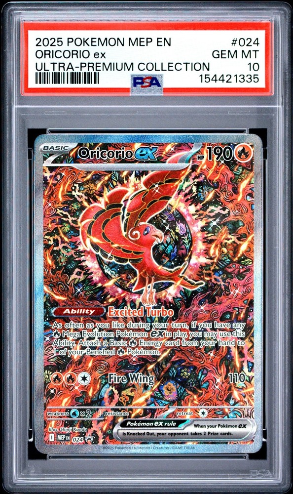 2025 Pokemon MEP Black Star Promos Oricorio ex PSA 10 Gem Mint #024