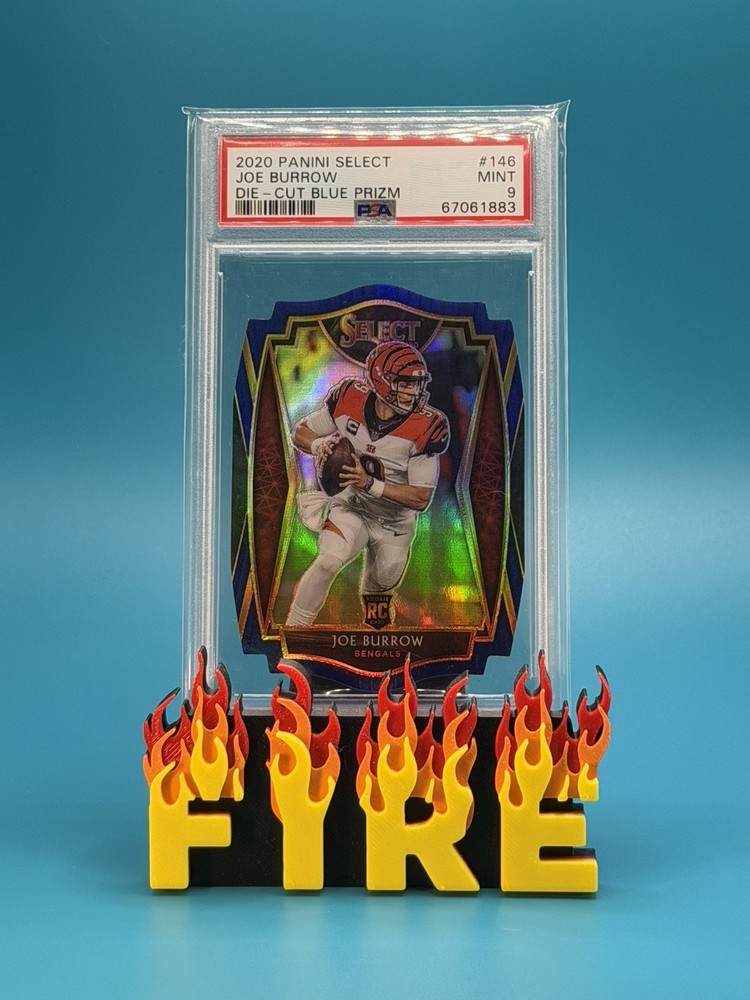 2020 Panini Select Joe Burrow Bengals PSA 9 RC Blue Die Cut Prizm Premier #146