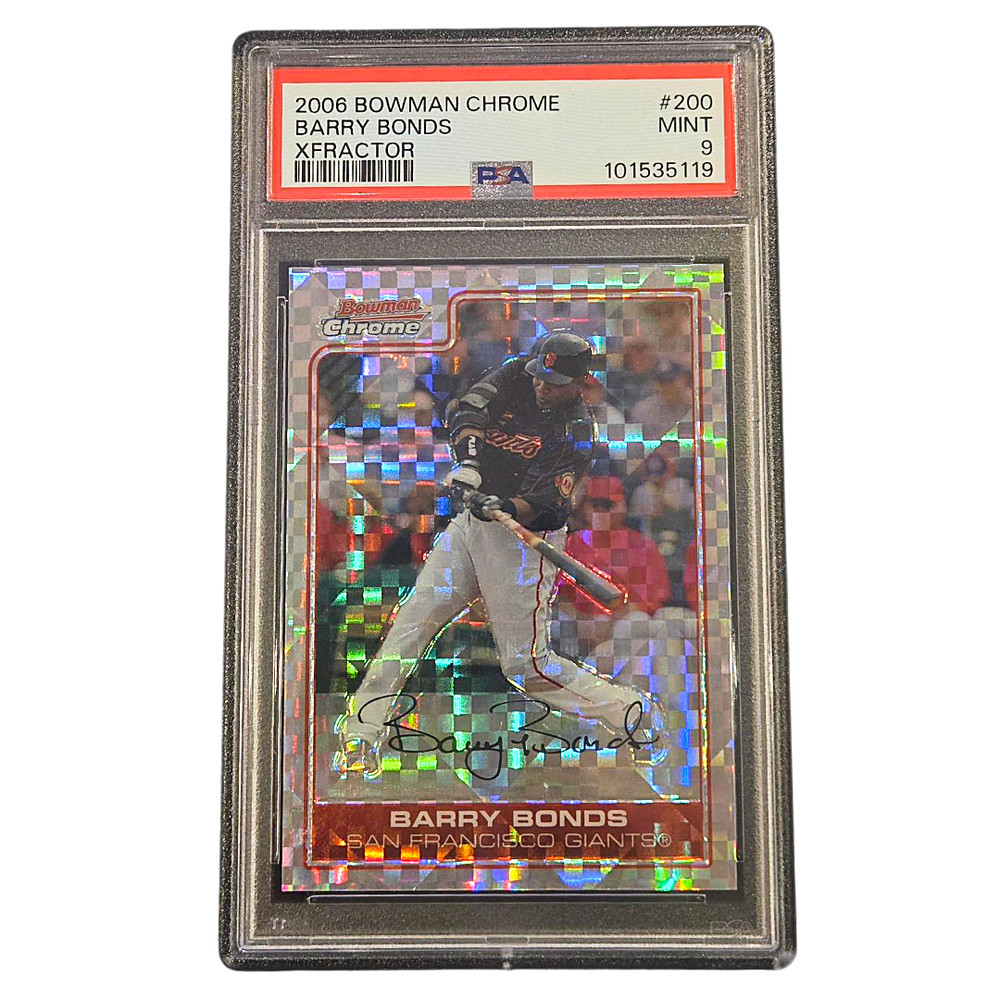 2006 Bowman Chrome - Barry Bonds X-Fractor #200 PSA 9 26/250 Giants