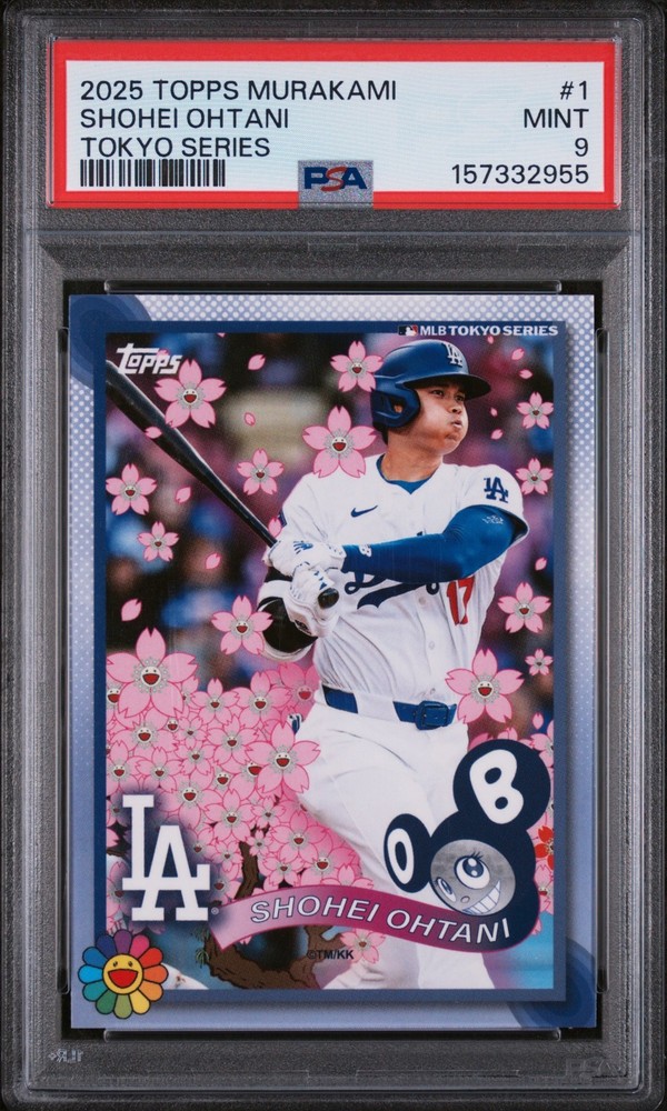 2025 TOPPS TAKASHI MURAKAMI + MLB WORLD TOUR TOKYO SERIES #1 SHOHEI OHTANI PSA 9