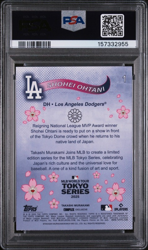 2025 TOPPS TAKASHI MURAKAMI + MLB WORLD TOUR TOKYO SERIES #1 SHOHEI OHTANI PSA 9 view 2