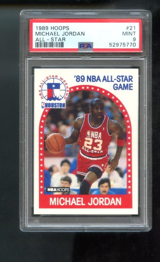 1989-90 Hoops #21 Michael Jordan PSA 9 Graded Basketball Card All-Star NBA 89