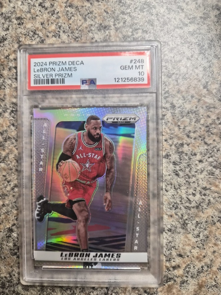 2024 Panini Prizm Deca Superstars LeBron James #6 Silver Prizm PSA 10