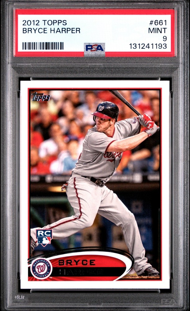 2012 Topps #661 Bryce Harper Rookie Card PSA 9 view 1