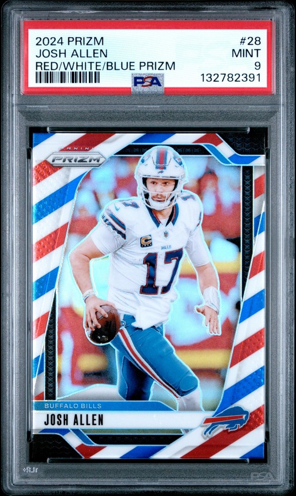 2024 Panini Prizm - Josh Allen #28 Red White & Blue Prizm PSA 9