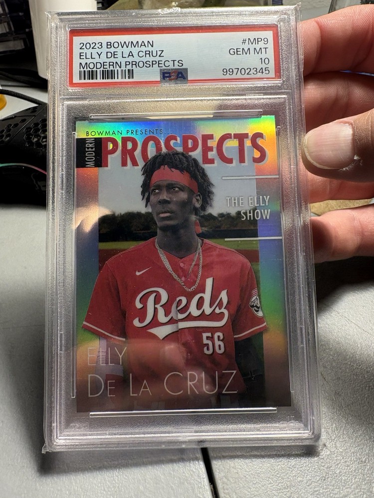 ELLY DE LA CRUZ 2023 Bowman 1st Refractor Prospects Rookie PSA 10 #MP-9 RC Reds