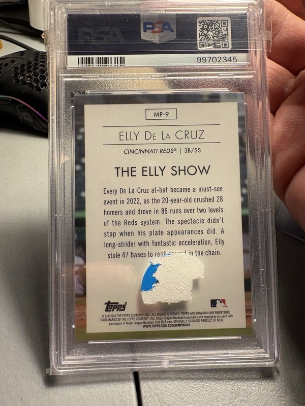 ELLY DE LA CRUZ 2023 Bowman 1st Refractor Prospects Rookie PSA 10 #MP-9 RC Reds view 2
