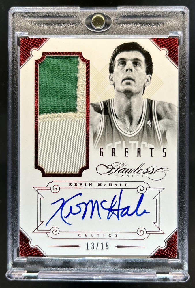 2012-13 Panini Flawless Kevin McHale Greats Patches Auto Ruby #/15 Celtics