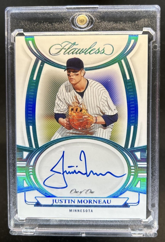 2023 Panini Flawless Justin Morneau Signatures Platinum Auto #1/1 Twins