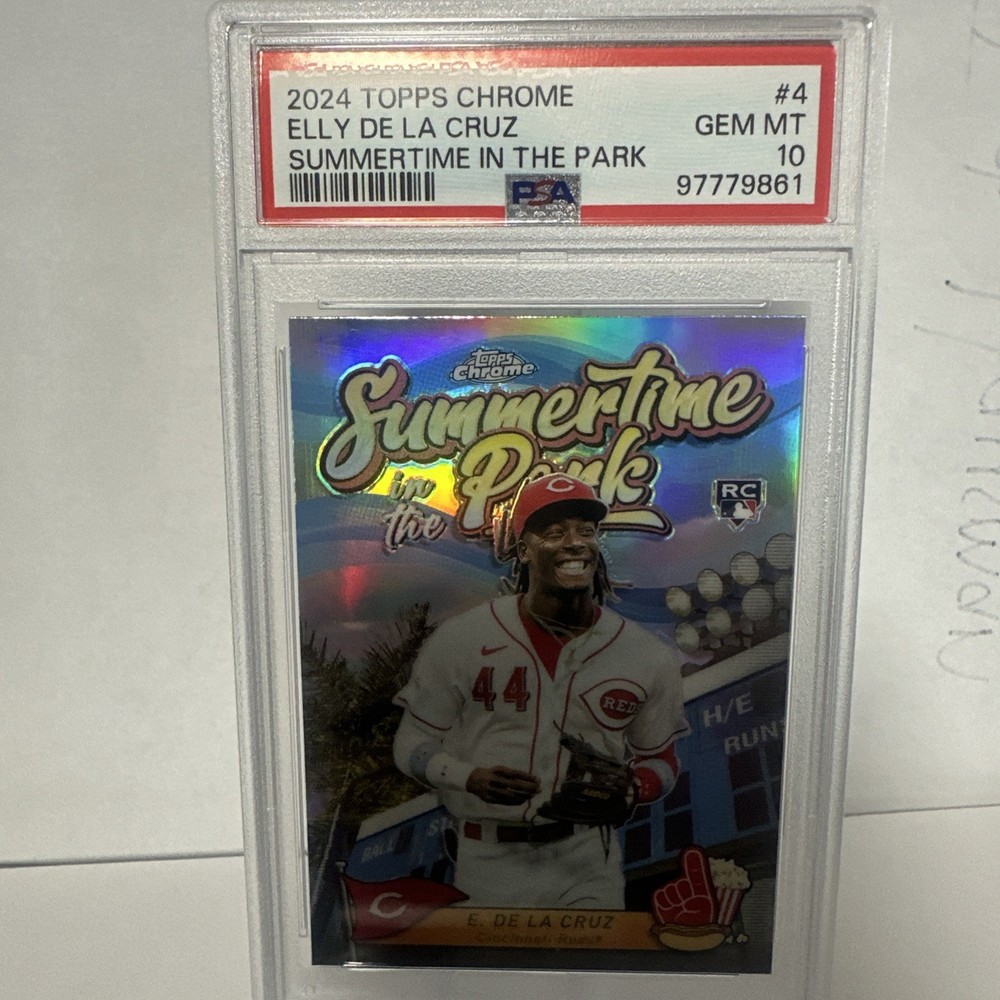 ELLY DE LA CRUZ PSA 10 2024 TOPPS CHROME SUMMERTIME IN THE PARK ROOKIE RC 