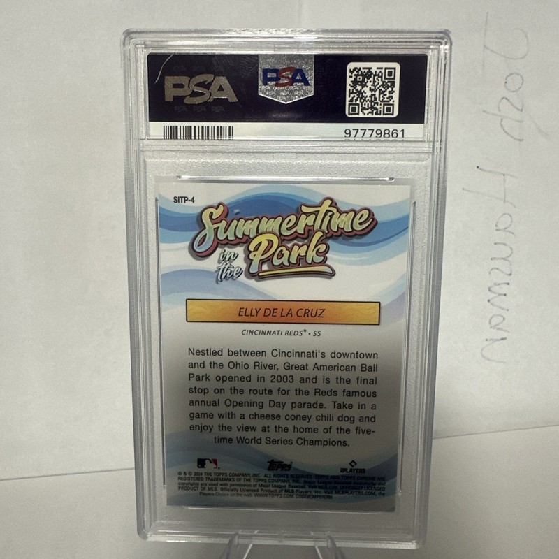 ELLY DE LA CRUZ PSA 10 2024 TOPPS CHROME SUMMERTIME IN THE PARK ROOKIE RC  view 2