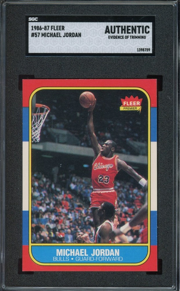 Gorgeous Eye Appeal & CENTERED!!! 1986 Fleer Michael Jordan #57 SGC A Authentic